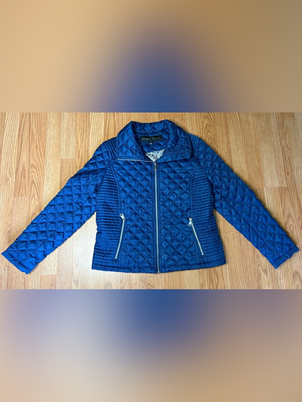 Marc New York Navy Quilted Zip-Front Puffer Jacket